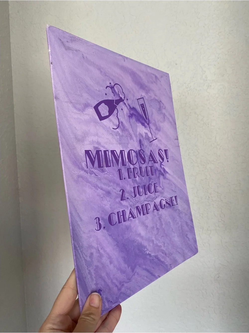Mimosa Bar Decorative party or wall sign in purple
